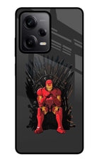 Ironman Throne Redmi Note 12 5G Glass Case Back Cover by Casekaro