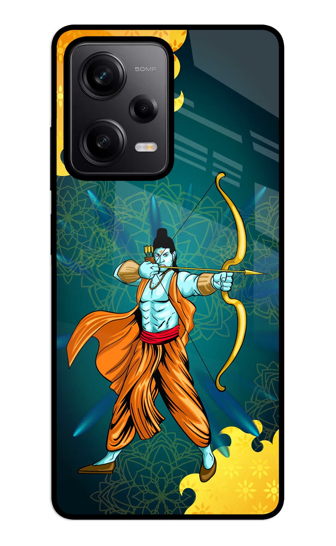 Lord Ram - 6 Redmi Note 12 5G Glass Case Back Cover by Casekaro