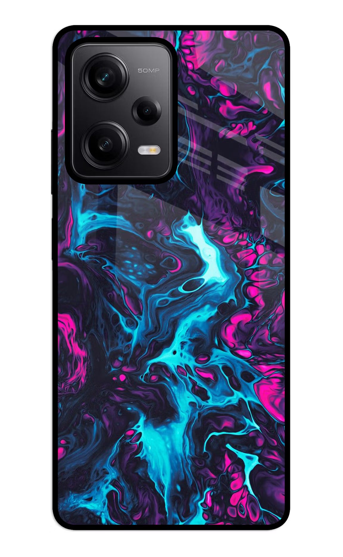 Abstract Redmi Note 12 5G Glass Case Back Cover by Casekaro