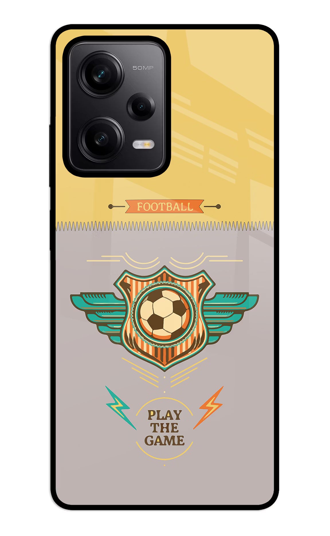 Football Redmi Note 12 5G Glass Case Back Cover by Casekaro