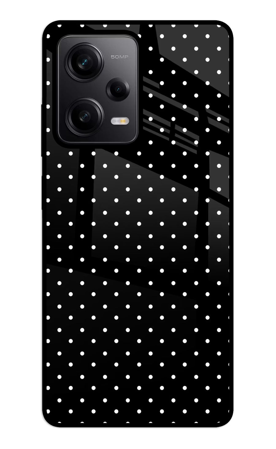 White Dots Redmi Note 12 5G Back Cover, Metal case