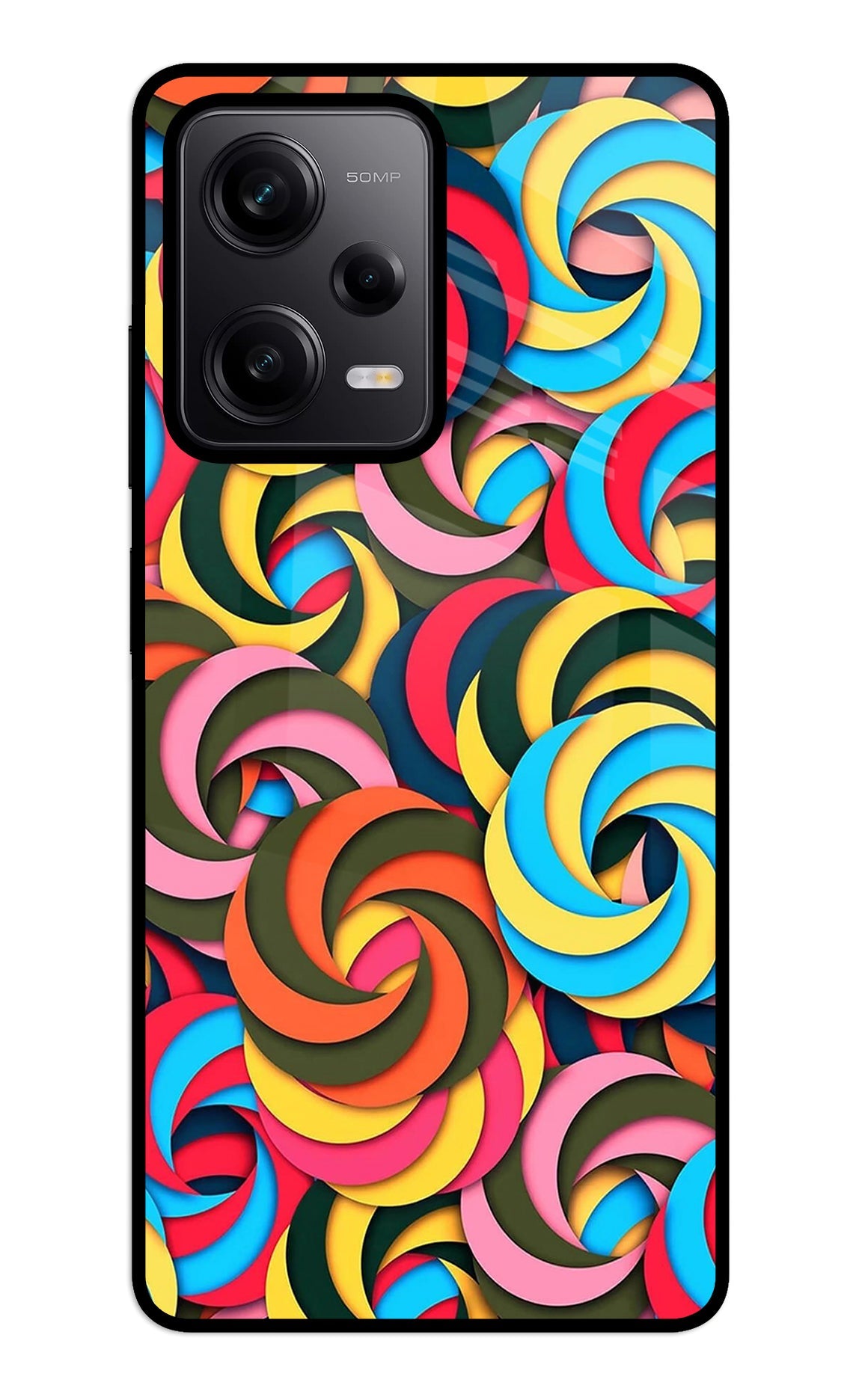 Spiral Pattern Redmi Note 12 5G Back Cover