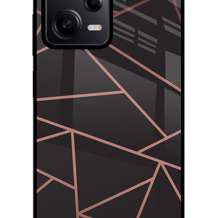 Geometric Pattern Redmi Note 12 5G Glass Case Back Cover by Casekaro