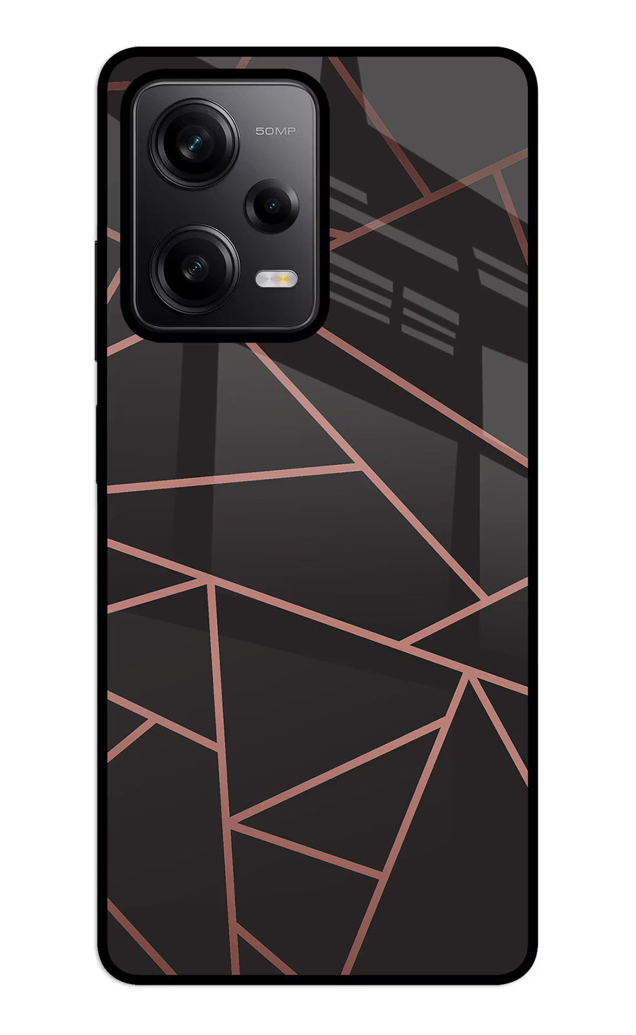 Geometric Pattern Redmi Note 12 5G Back Cover, Metal case