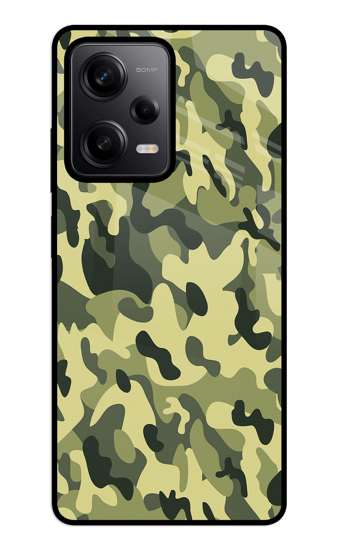 Camouflage Redmi Note 12 5G Glass Case