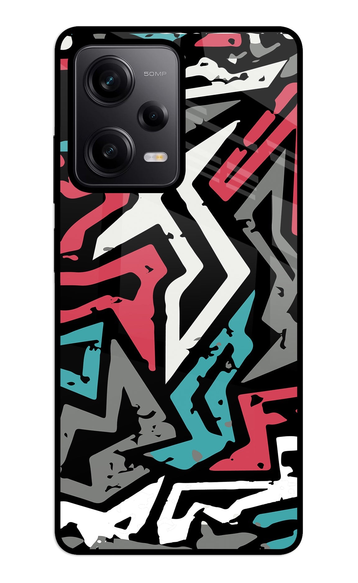 Geometric Graffiti Redmi Note 12 5G Back Cover