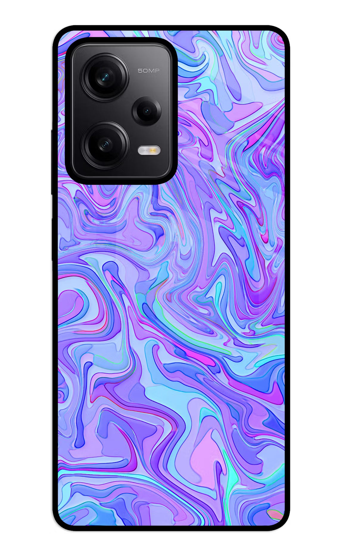 Glitter Redmi Note 12 5G Glass Case Back Cover by Casekaro