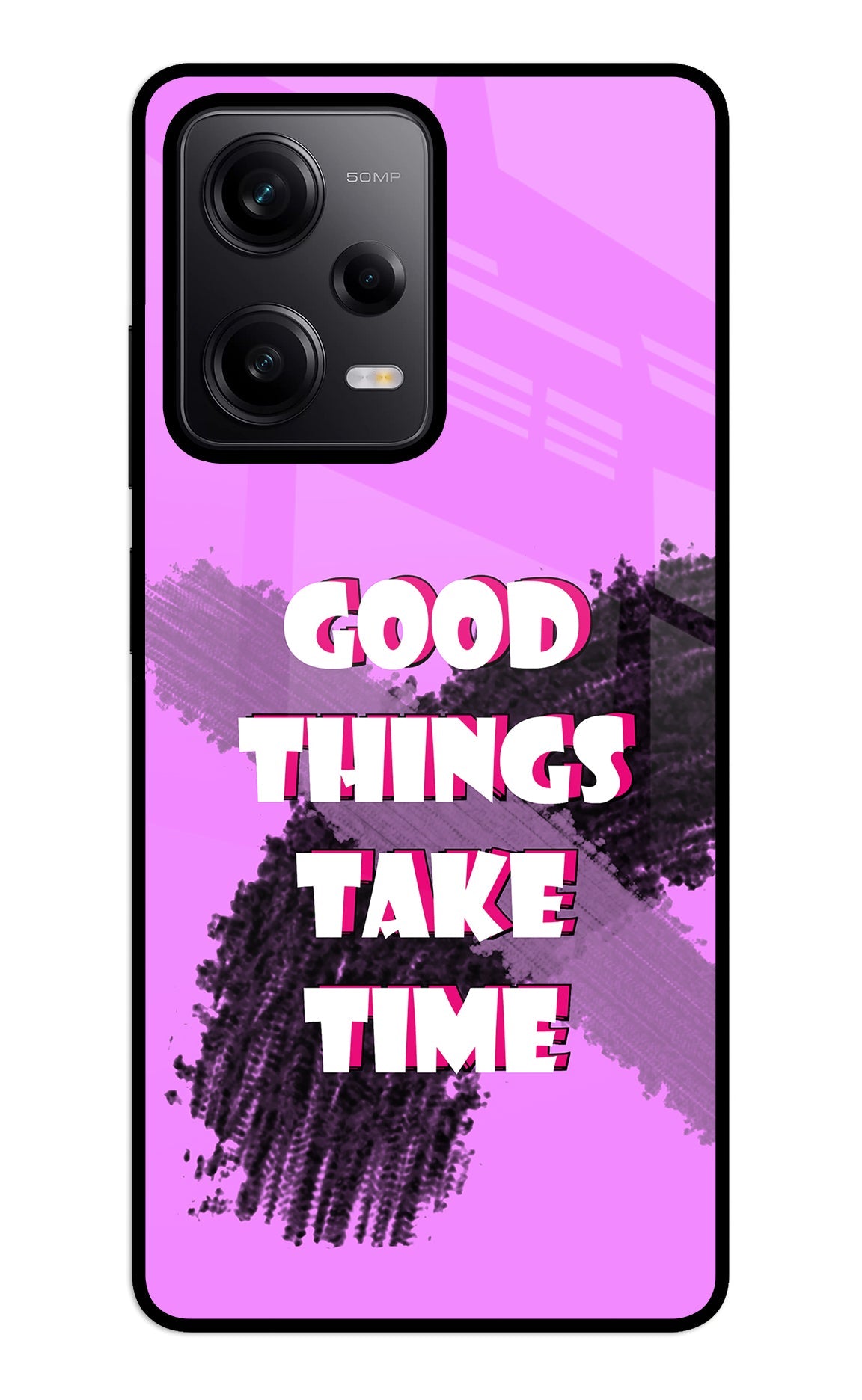 Good Things Take Time Redmi Note 12 5G Glass Case