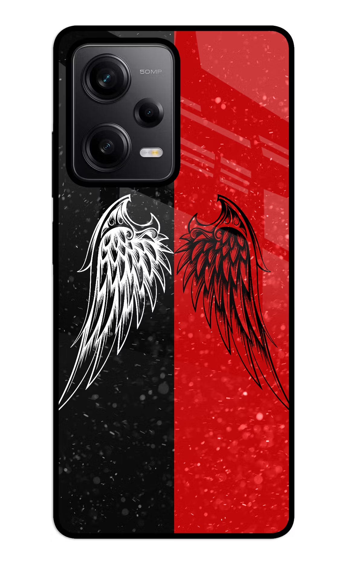 Wings Redmi Note 12 5G Glass Case Back Cover by Casekaro