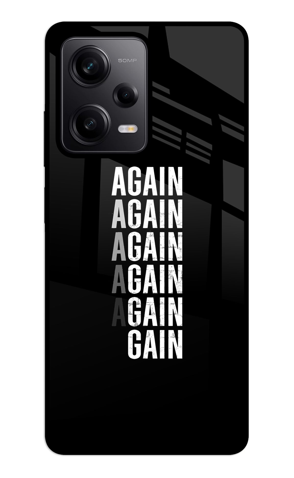 Again Again Gain Redmi Note 12 5G Glass Case