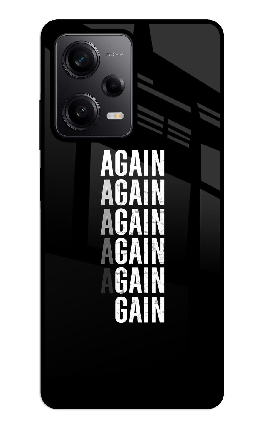 Again Again Gain Redmi Note 12 5G Back Cover, Metal case