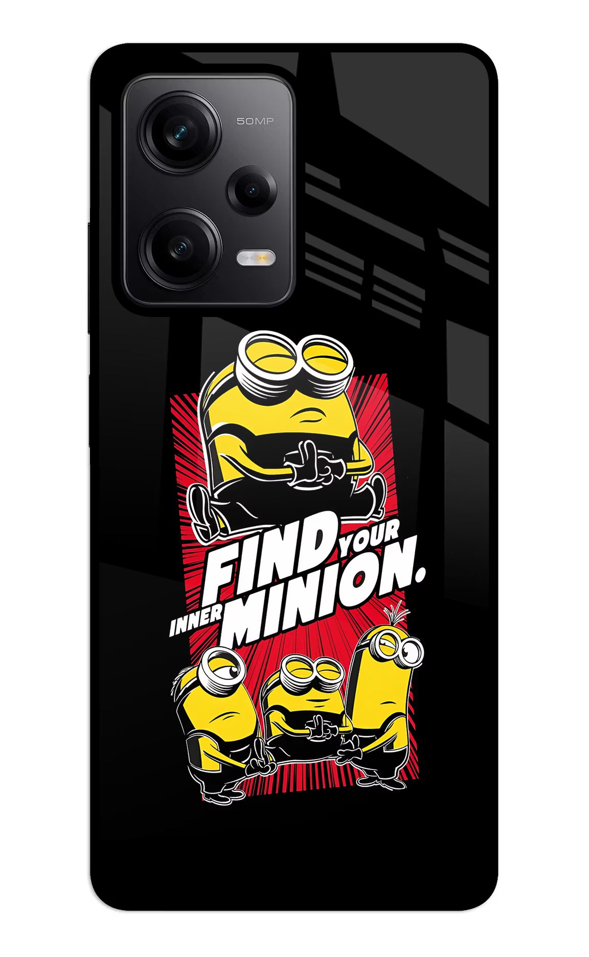 Find your inner Minion Redmi Note 12 5G Glass Case Back Cover by Casekaro