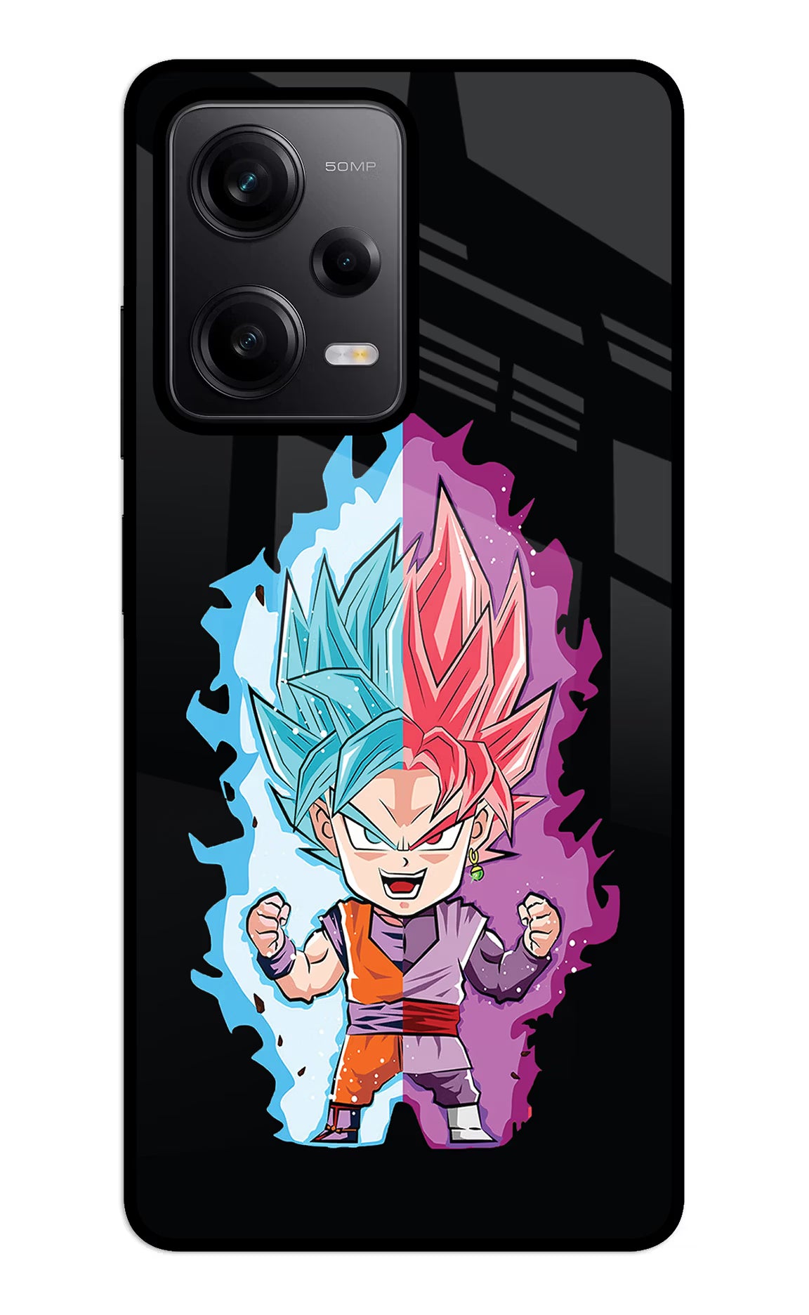 Chota Goku Redmi Note 12 5G Glass Case Back Cover by Casekaro