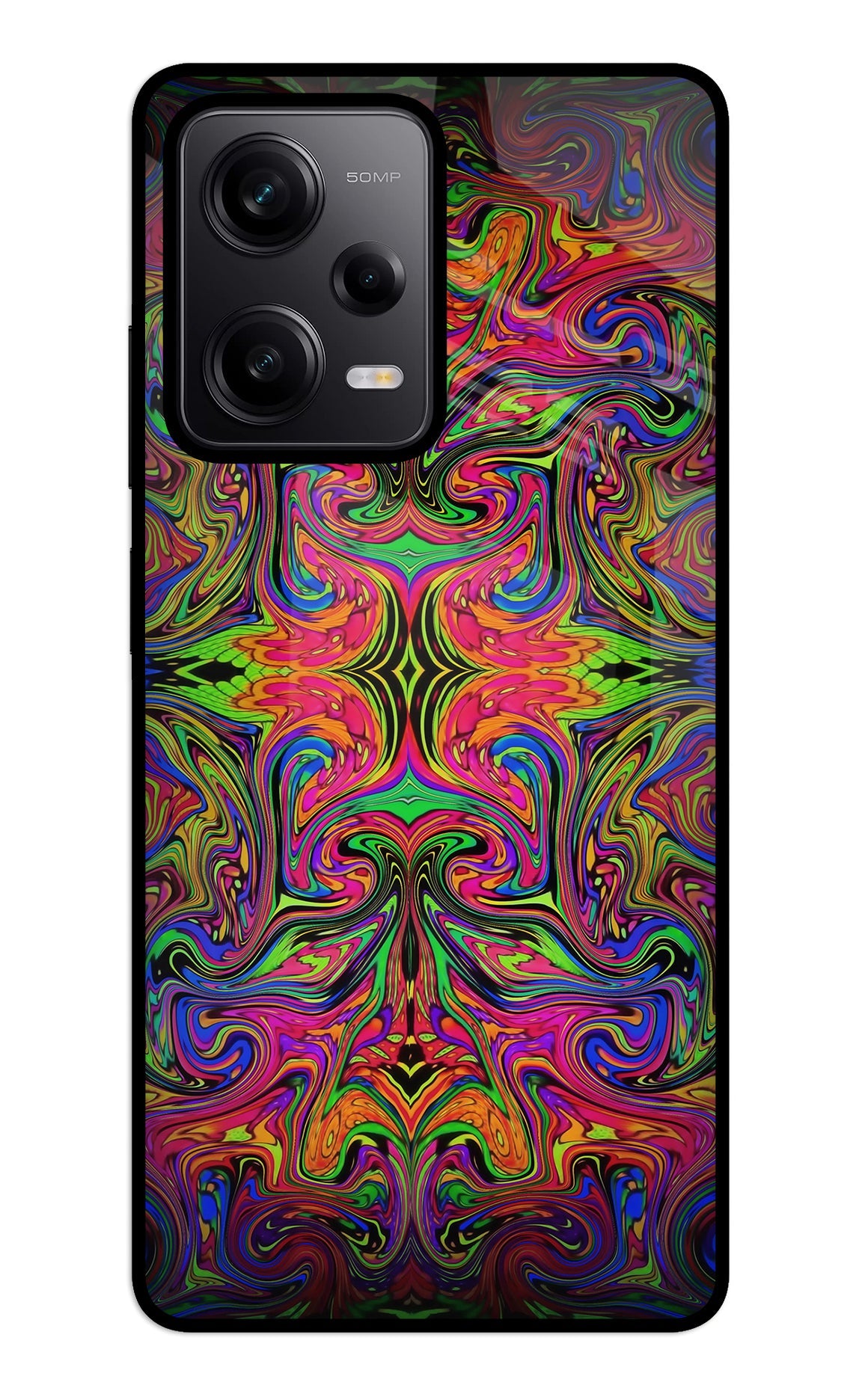 Psychedelic Art Redmi Note 12 5G Glass Case