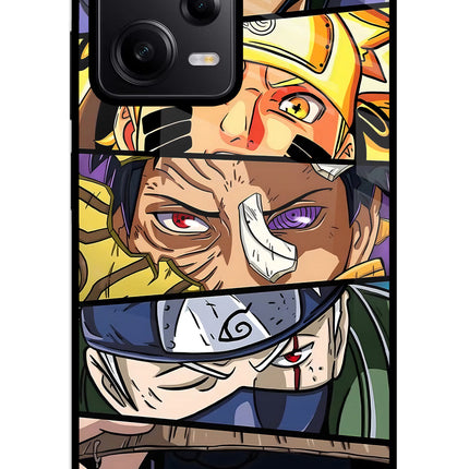 Naruto Character Redmi Note 12 5G Glass Case Back Cover by Casekaro