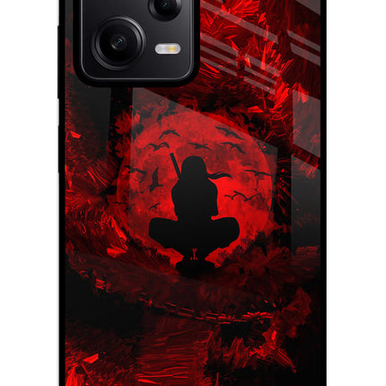 Itachi Uchiha Redmi Note 12 5G Glass Case Back Cover by Casekaro
