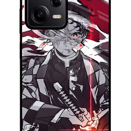 Demon Slayer Redmi Note 12 5G Glass Case Back Cover by Casekaro