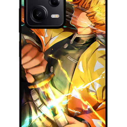 Demon Slayer Redmi Note 12 5G Glass Case Back Cover by Casekaro