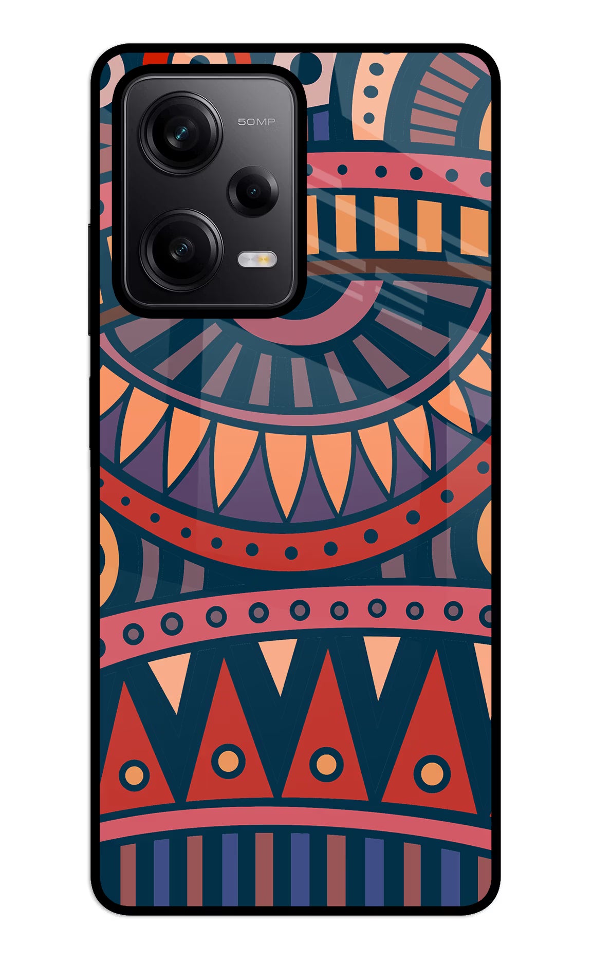 African Culture Design Redmi Note 12 5G Glass Case Back Cover by Casekaro