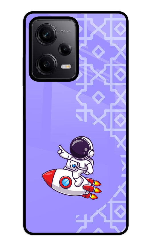 Cute Astronaut Redmi Note 12 5G Glass Case