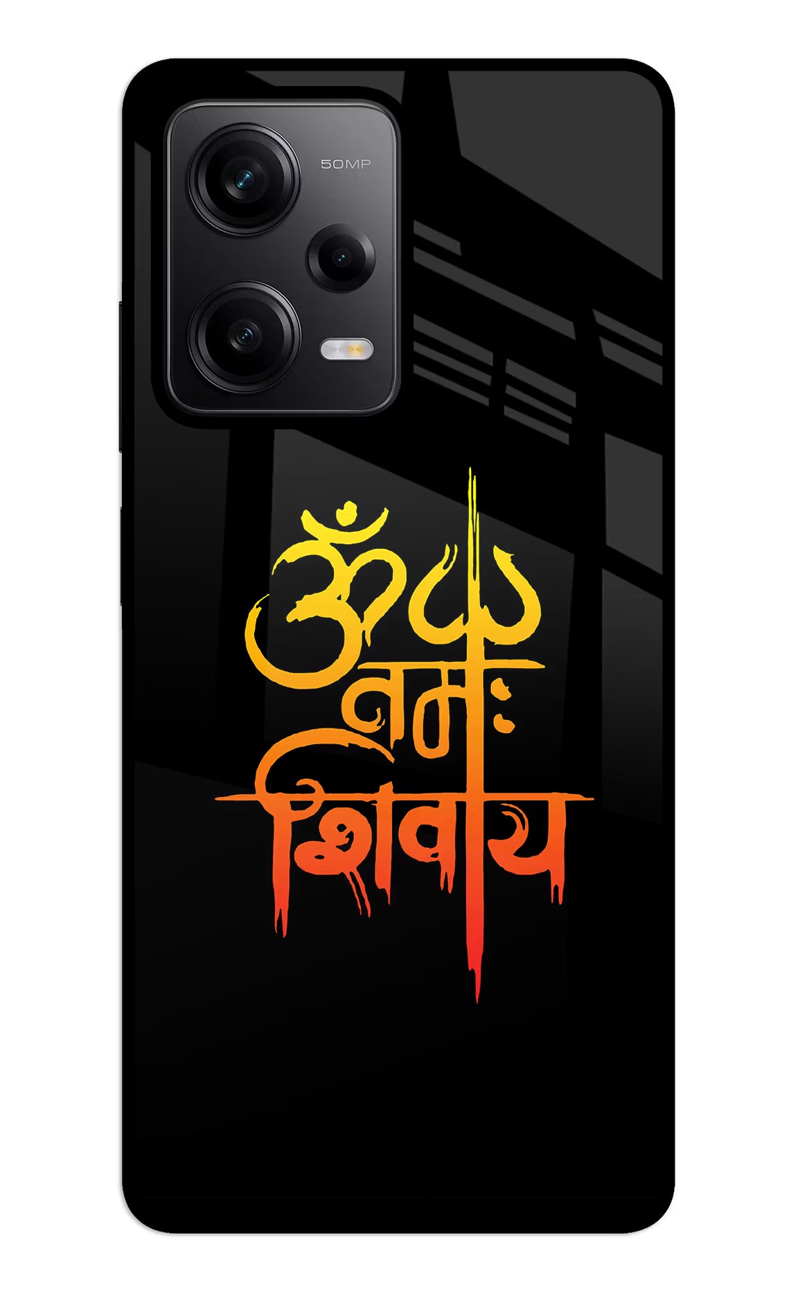 Om Namah Shivay Redmi Note 12 5G Glass Case Back Cover by Casekaro
