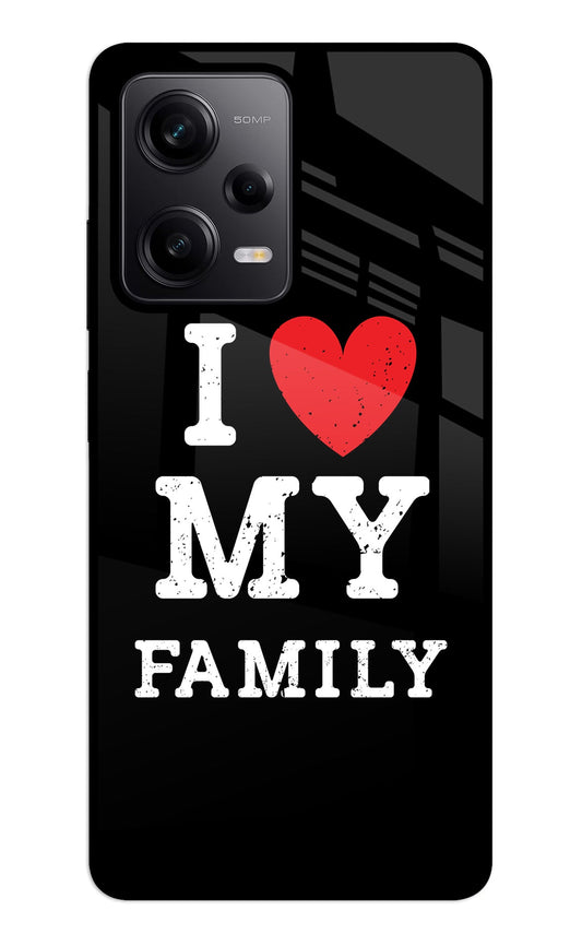 I Love My Family Redmi Note 12 5G Glass Case
