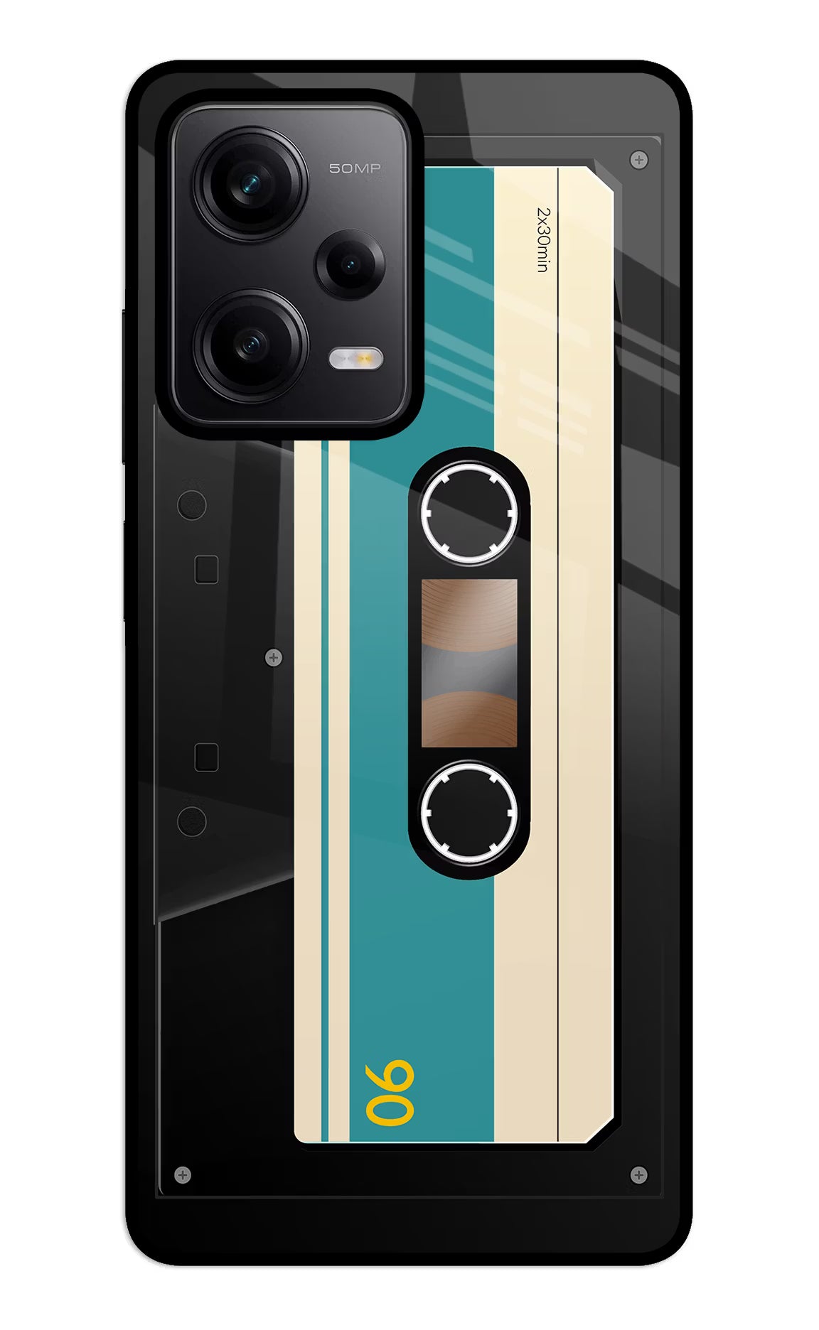 Cassette Redmi Note 12 5G Glass Case Back Cover by Casekaro