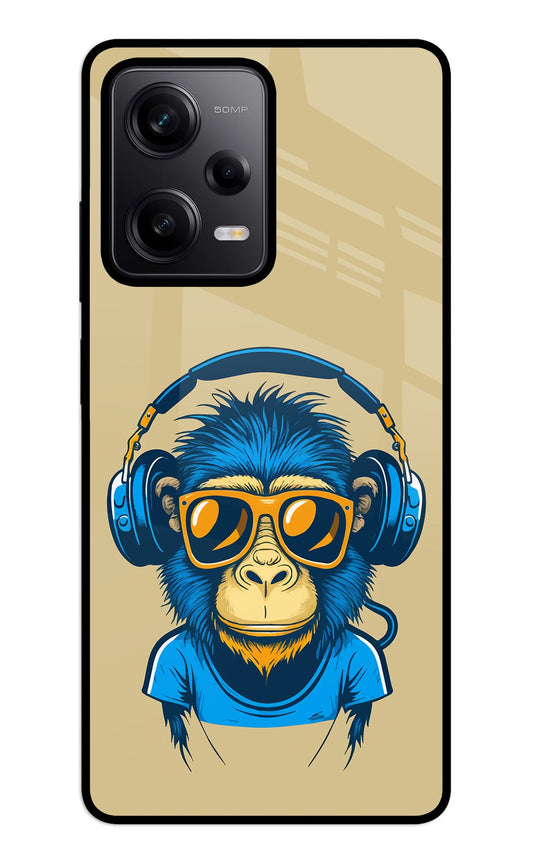 Monkey Headphone Redmi Note 12 5G Glass Case