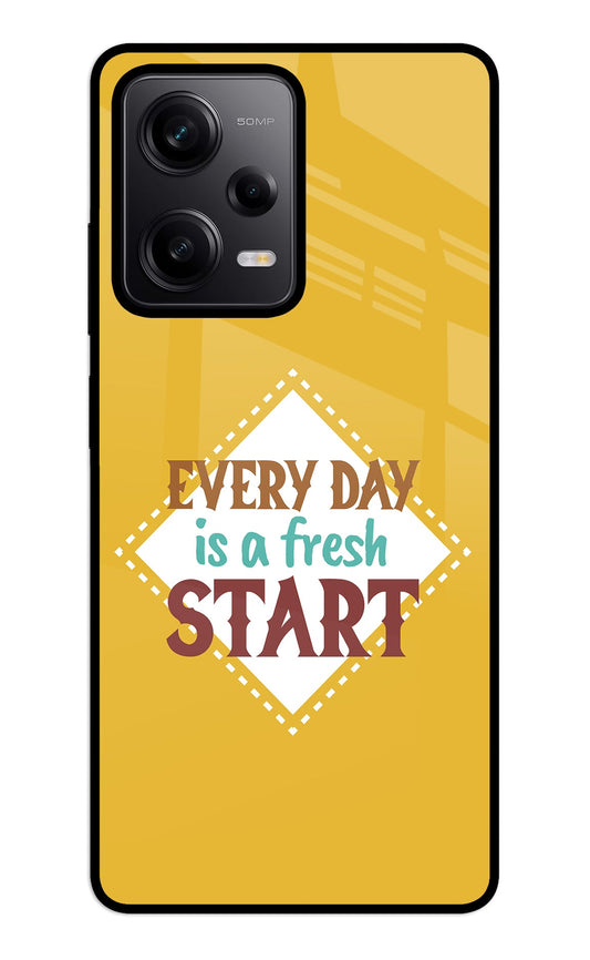 Every day is a Fresh Start Redmi Note 12 5G Glass Case