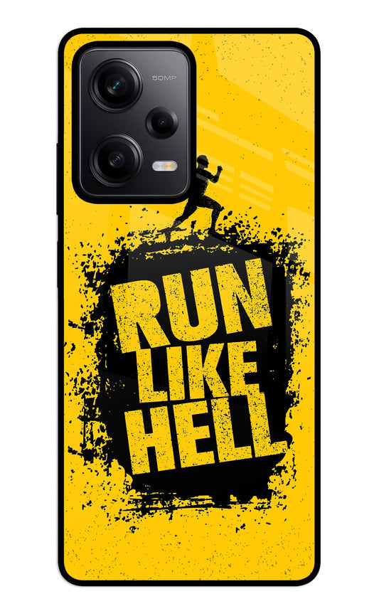 Run Like Hell Redmi Note 12 5G Glass Case