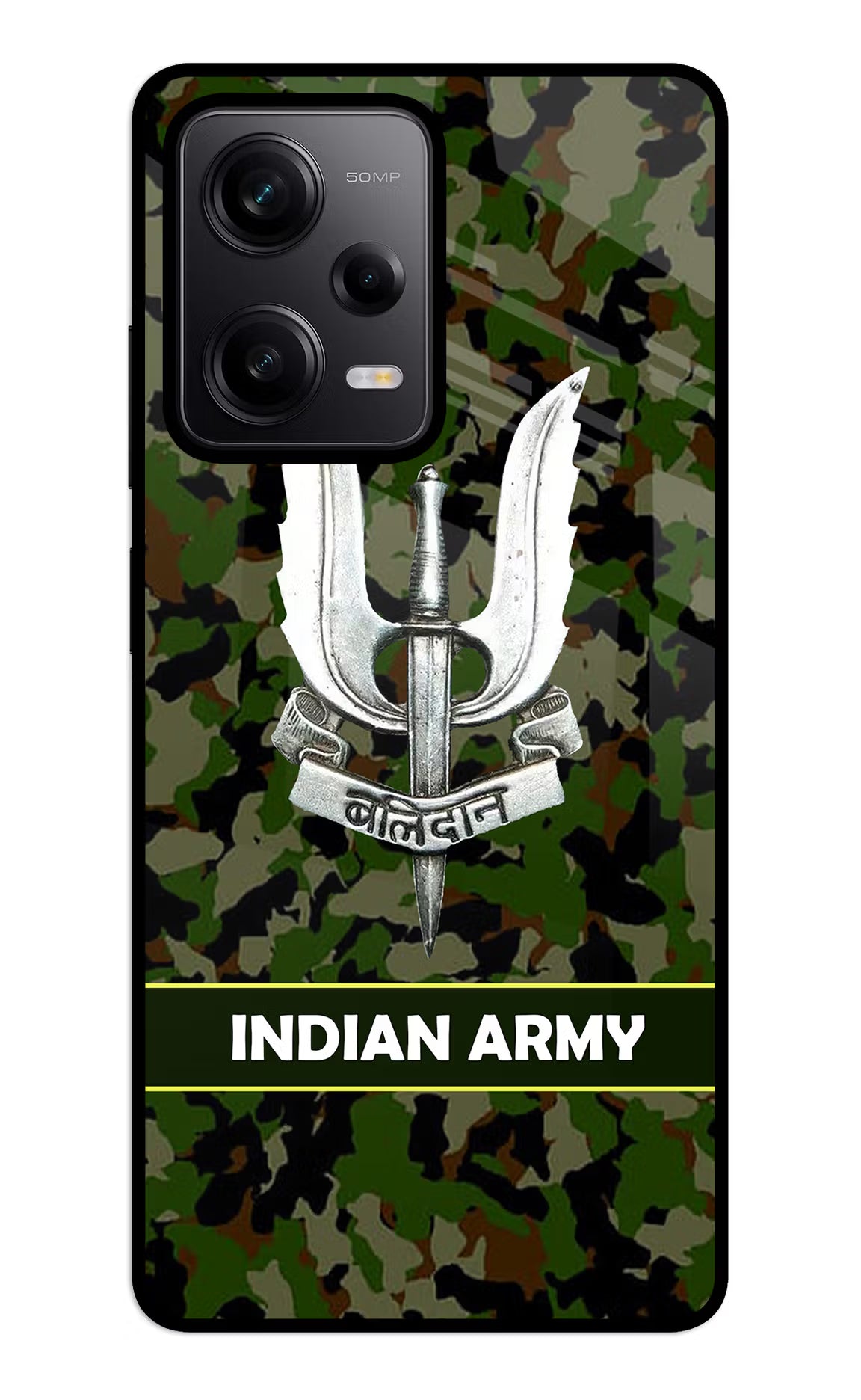 Balidan Indian Logo Redmi Note 12 5G Glass Case Back Cover by Casekaro