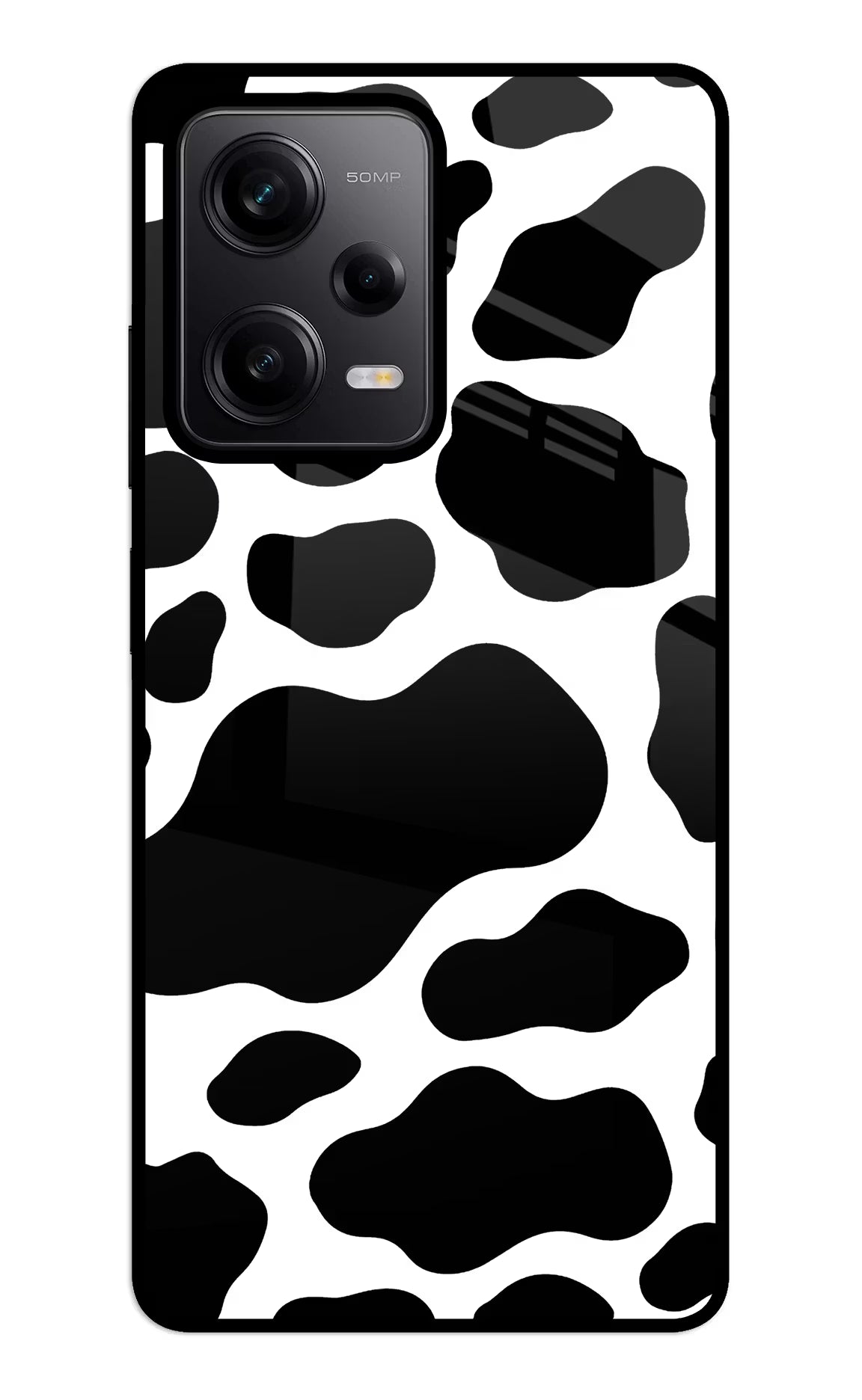 Cow Spots Redmi Note 12 5G Glass Case Back Cover by Casekaro