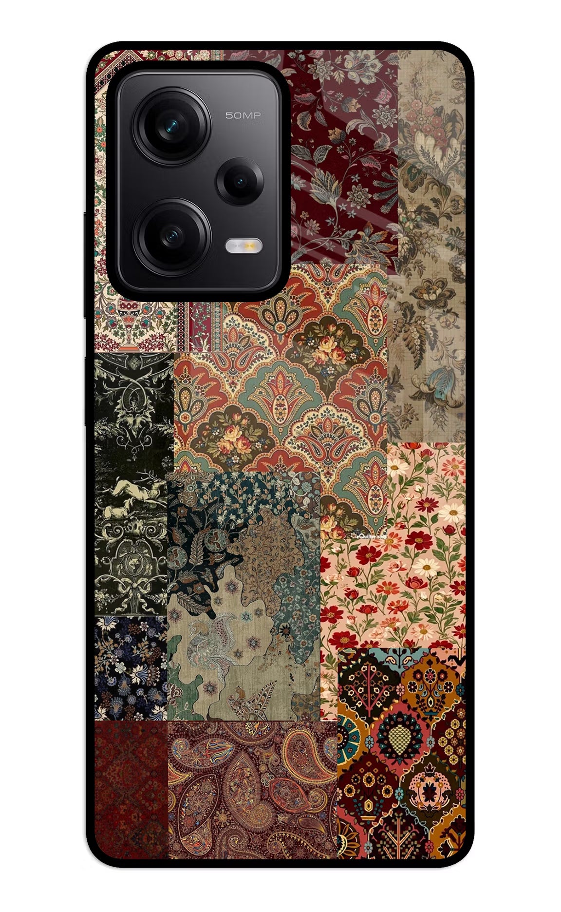 Desi Print Redmi Note 12 5G Glass Case Back Cover by Casekaro