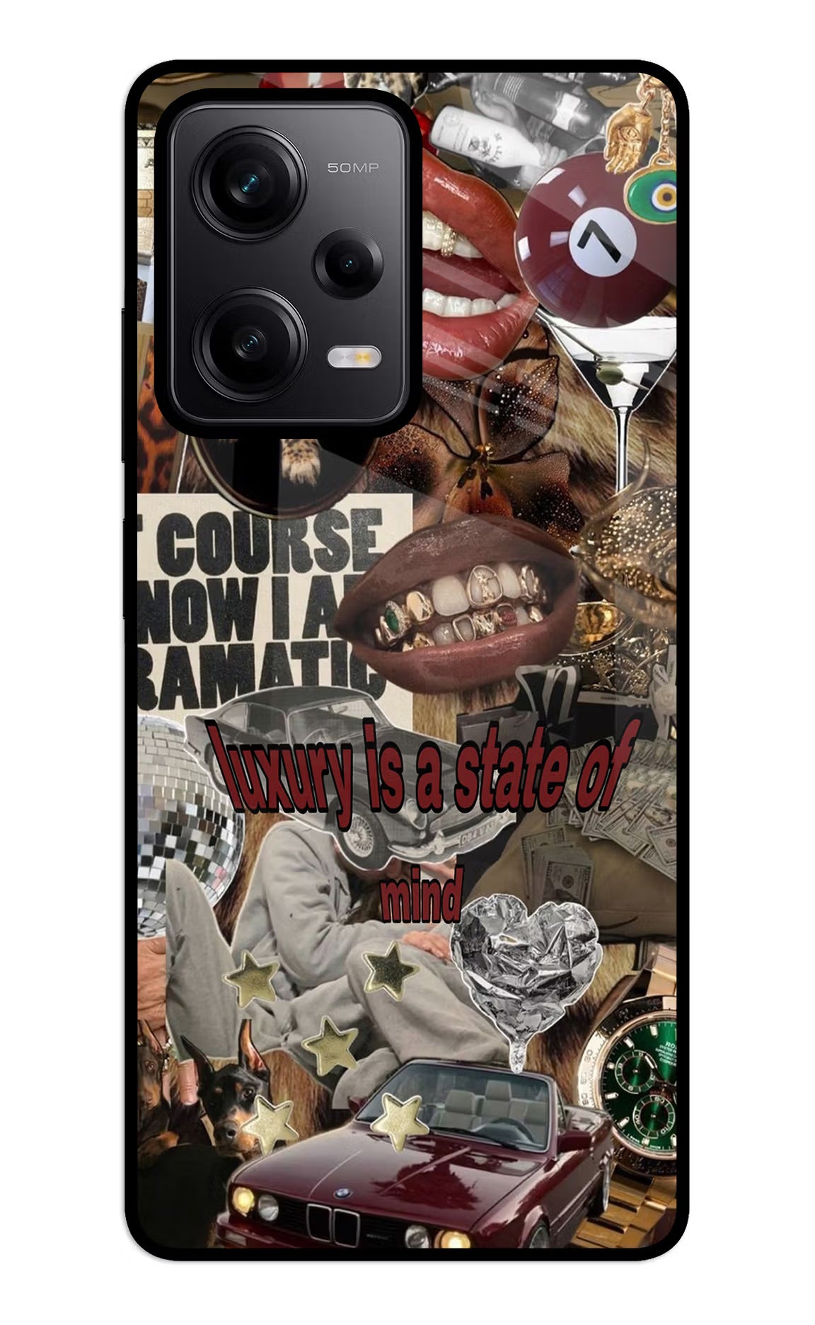 Luxury Redmi Note 12 5G Glass Case Back Cover by Casekaro