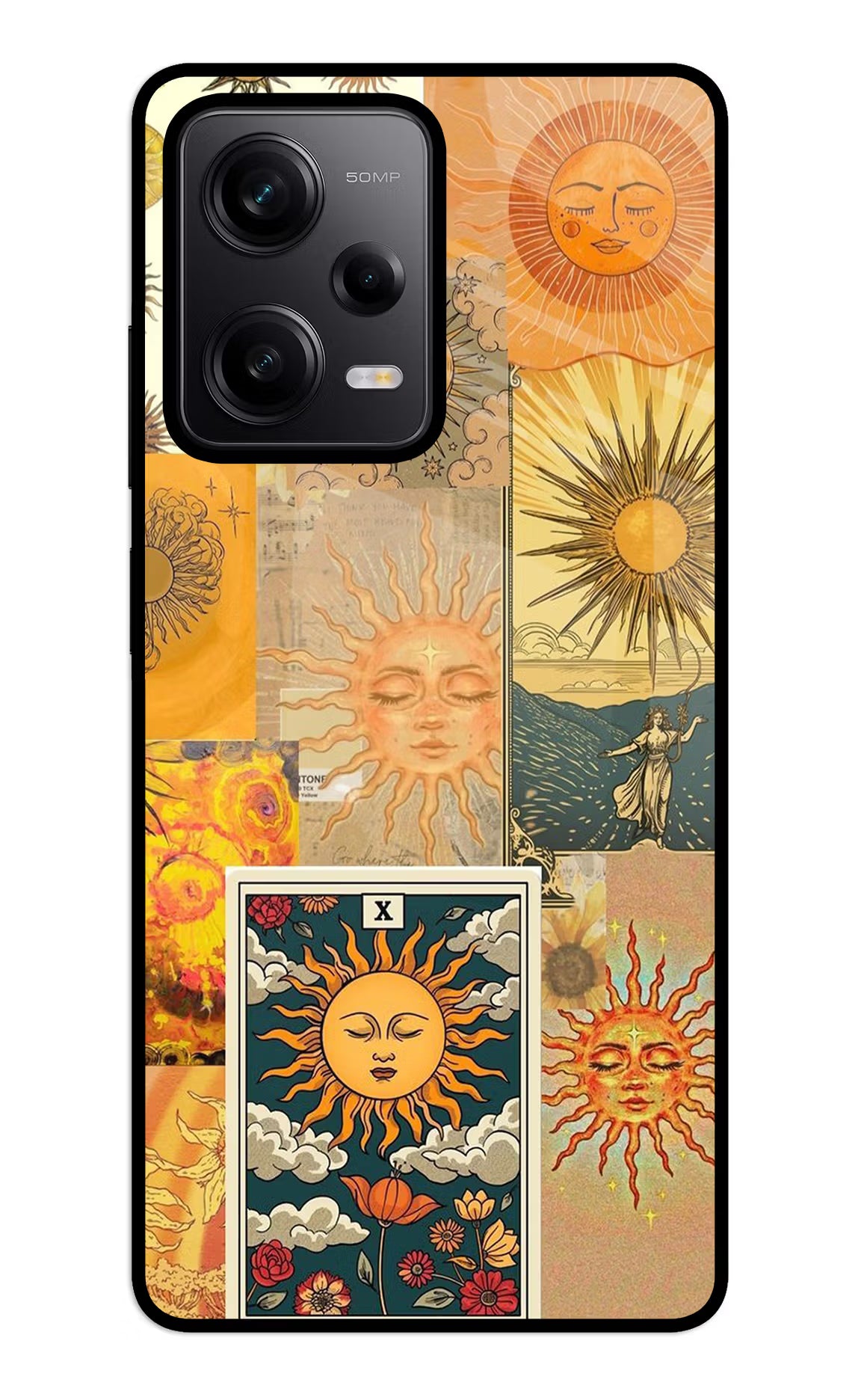 Sun Redmi Note 12 5G Glass Case Back Cover by Casekaro