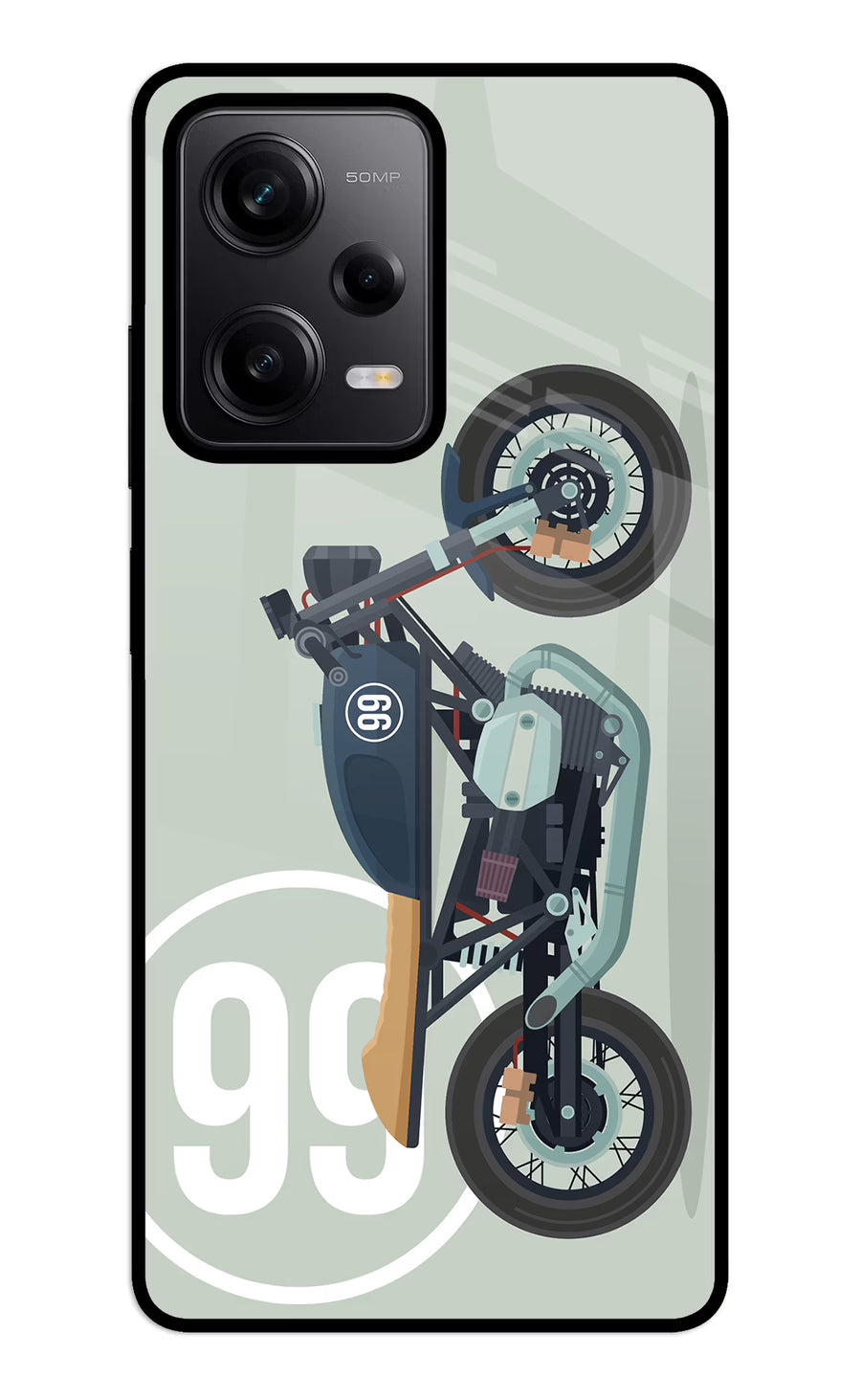 Classic Cafe Racer 99 Redmi Note 12 5G Back Cover, Metal case