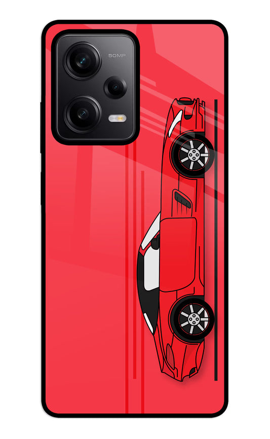 Red Velocity Redmi Note 12 5G Glass Case