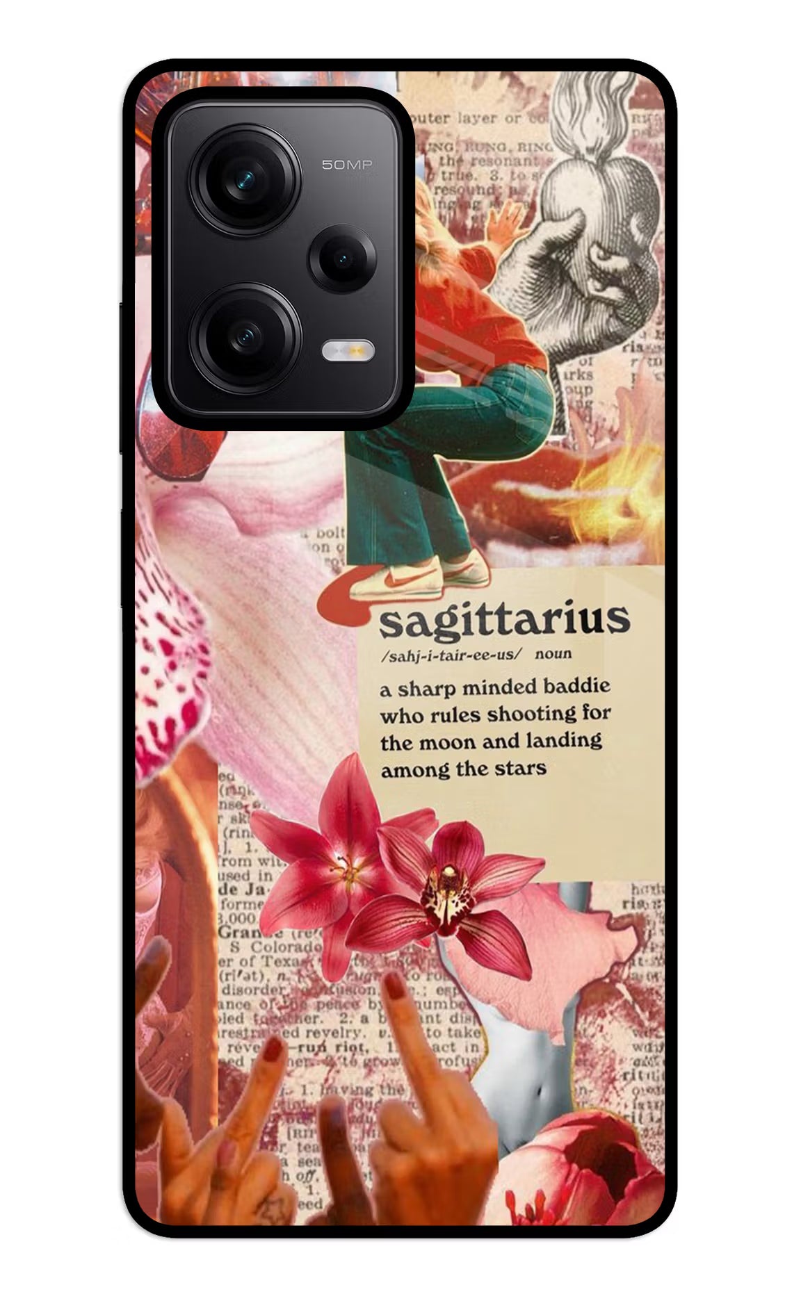 Sagittarius Zodiac Redmi Note 12 5G Glass Case Back Cover by Casekaro
