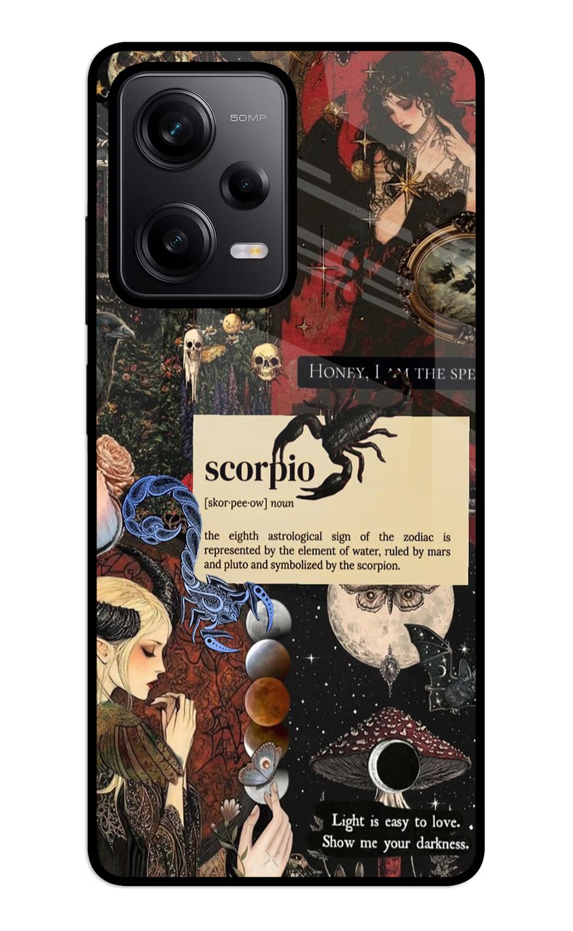 Scorpio Zodiac Redmi Note 12 5G Glass Case Back Cover by Casekaro