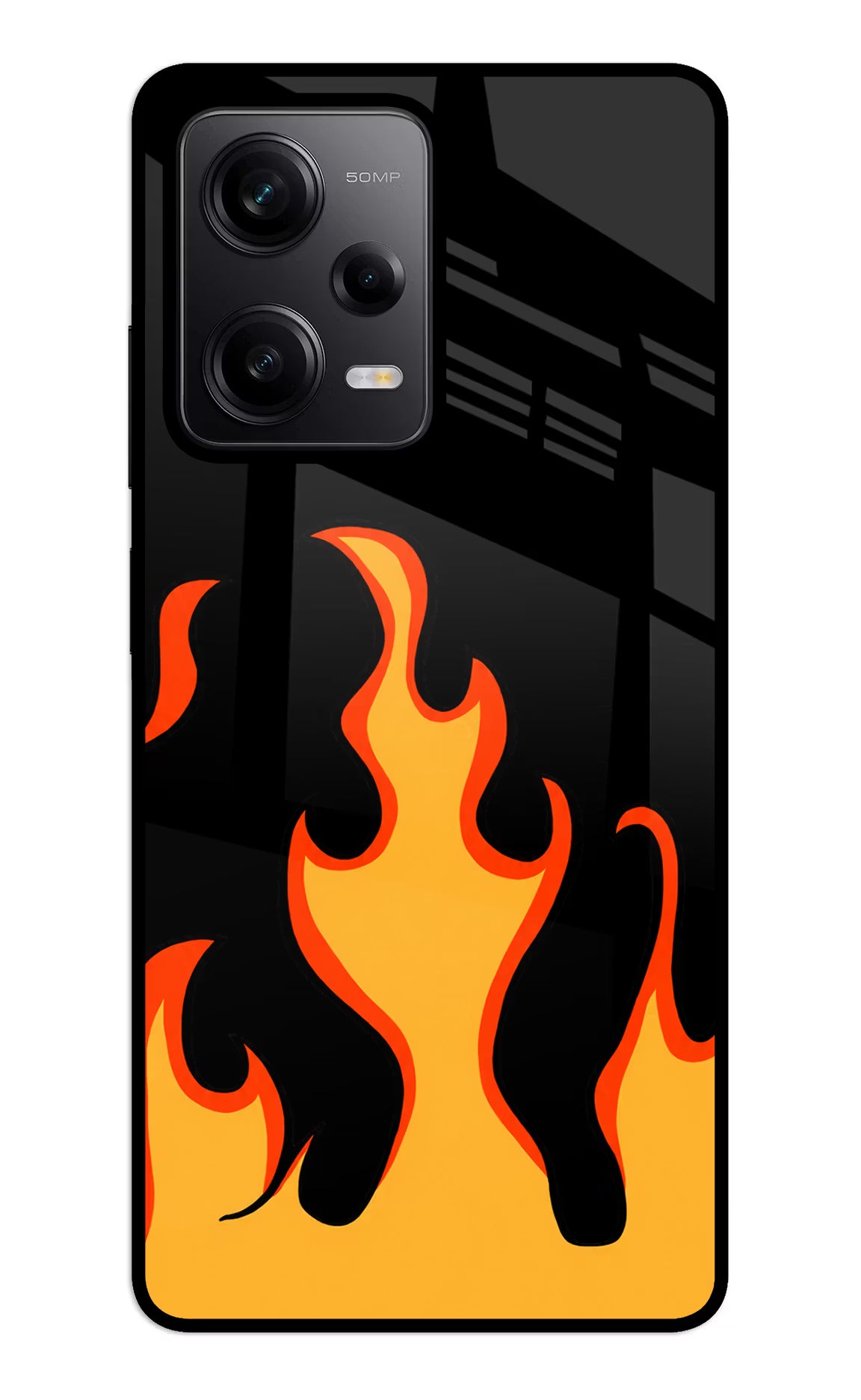Fired Up – Black Redmi Note 12 5G Glass Case