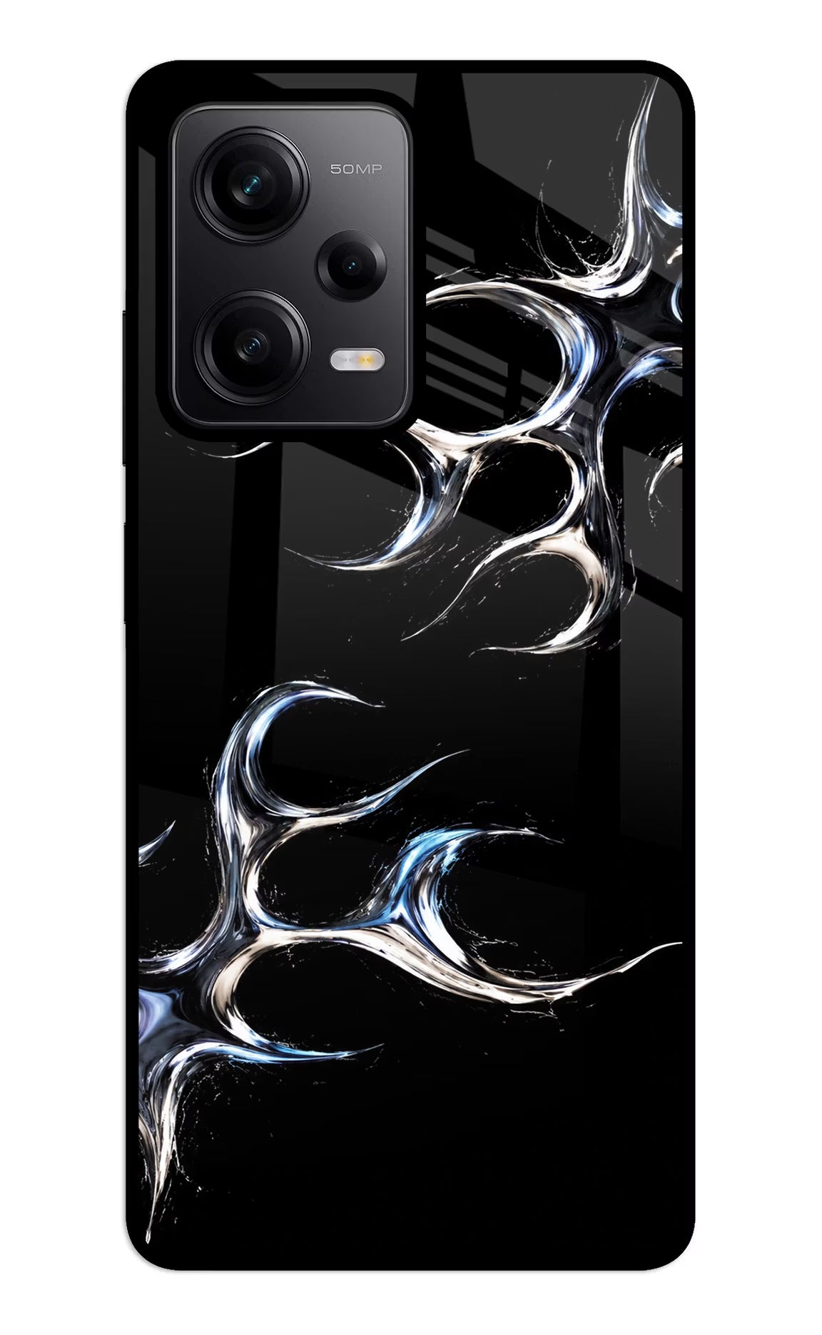 Chrome Tribal Redmi Note 12 5G Glass Case Back Cover by Casekaro