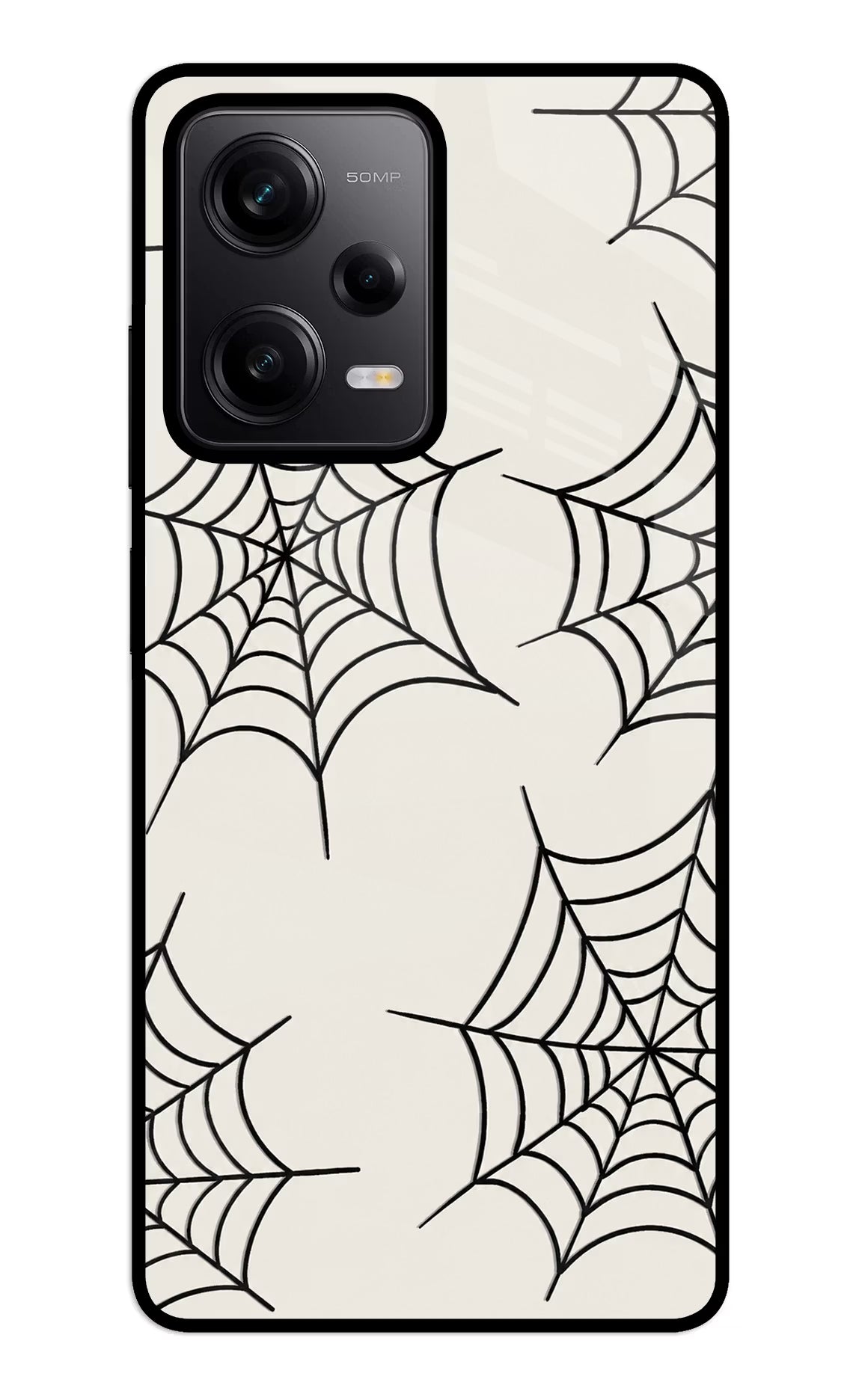 Spider Web Redmi Note 12 5G Glass Case
