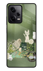 Aesthetic anime Redmi Note 12 5G Glass Case Back Cover by Casekaro