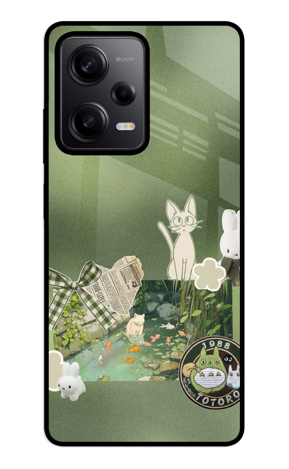 Aesthetic anime Redmi Note 12 5G Glass Case Back Cover by Casekaro