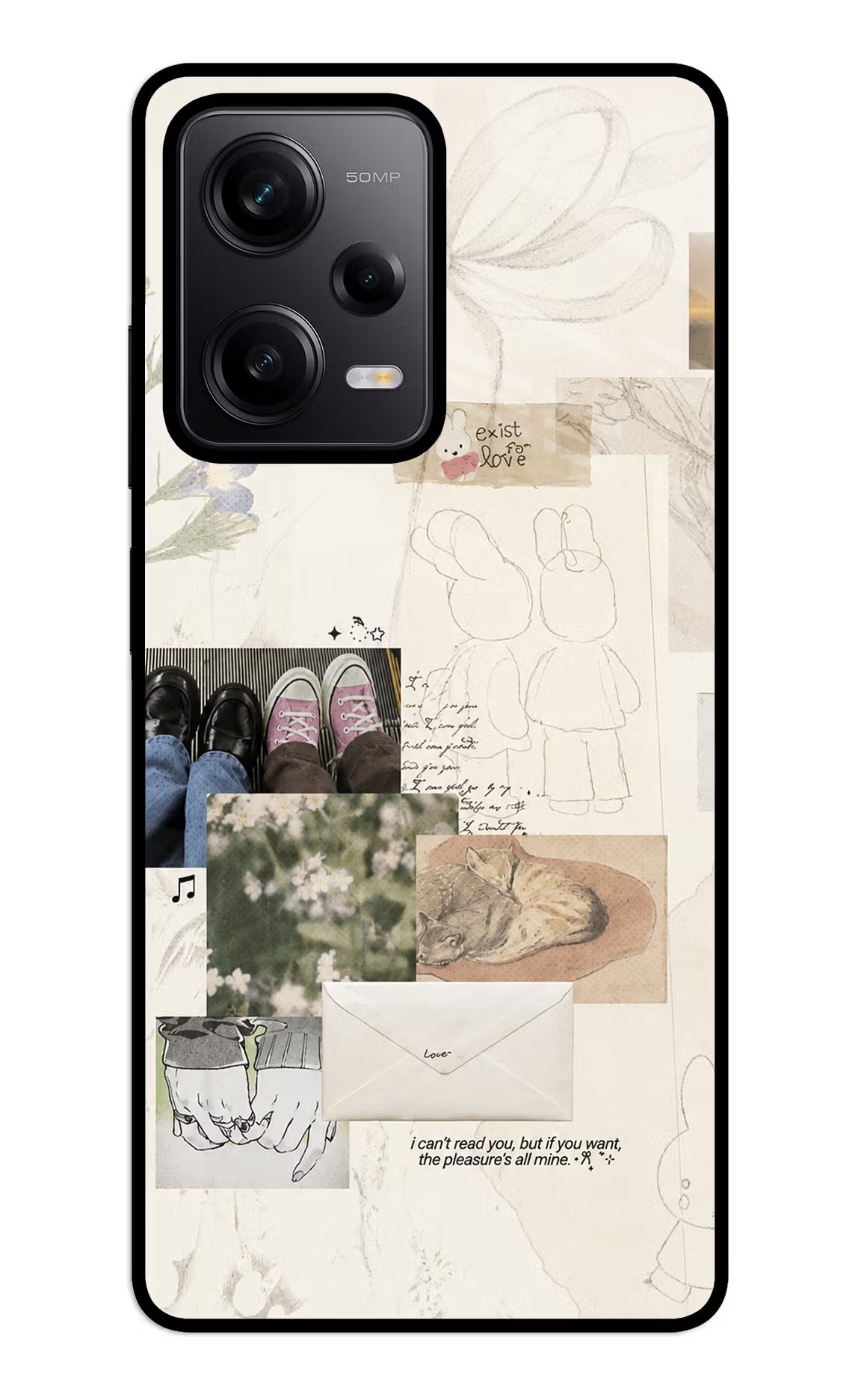 Soft Aesthetic Redmi Note 12 5G Glass Case