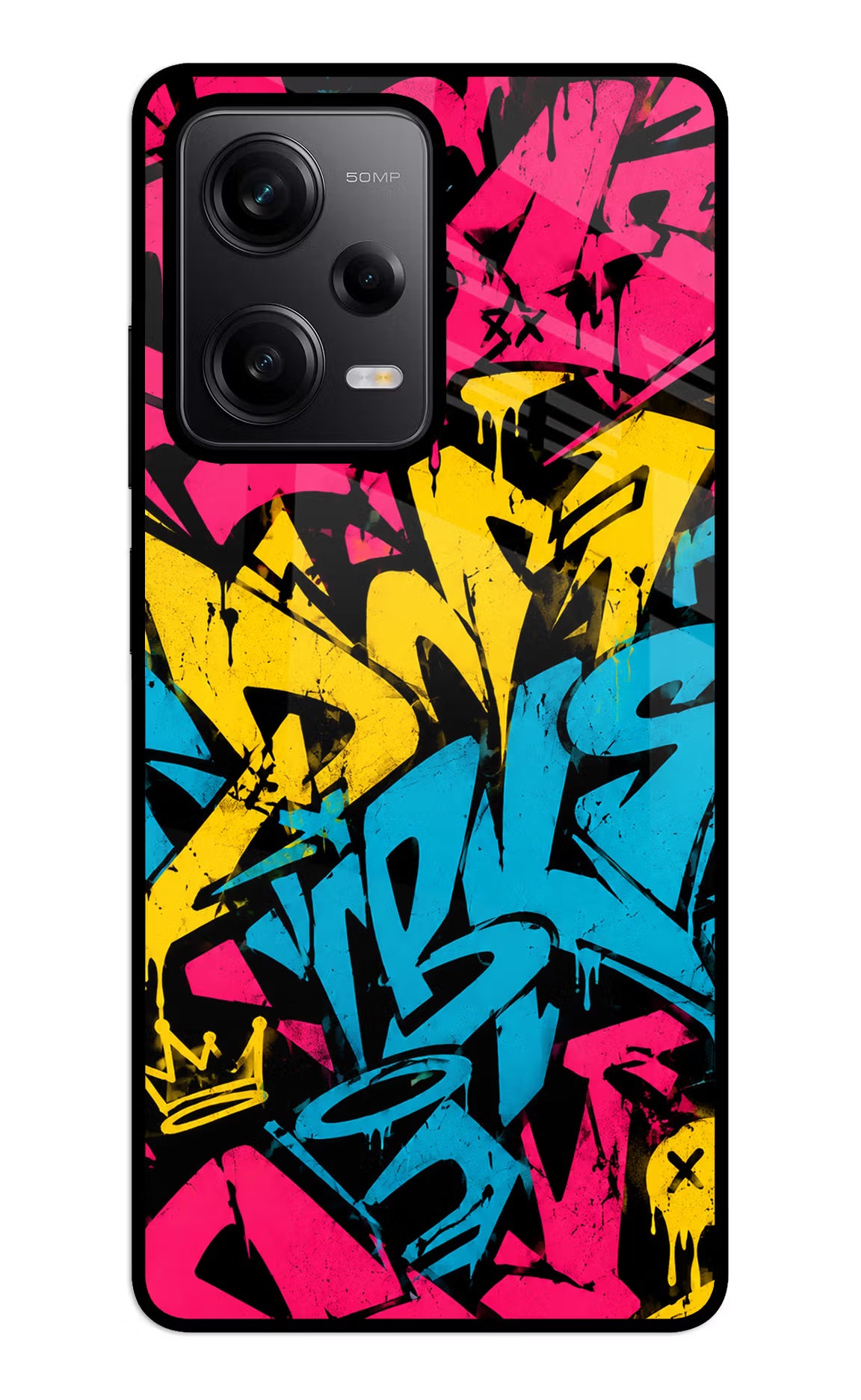 Graffiti Vibe Redmi Note 12 5G Glass Case