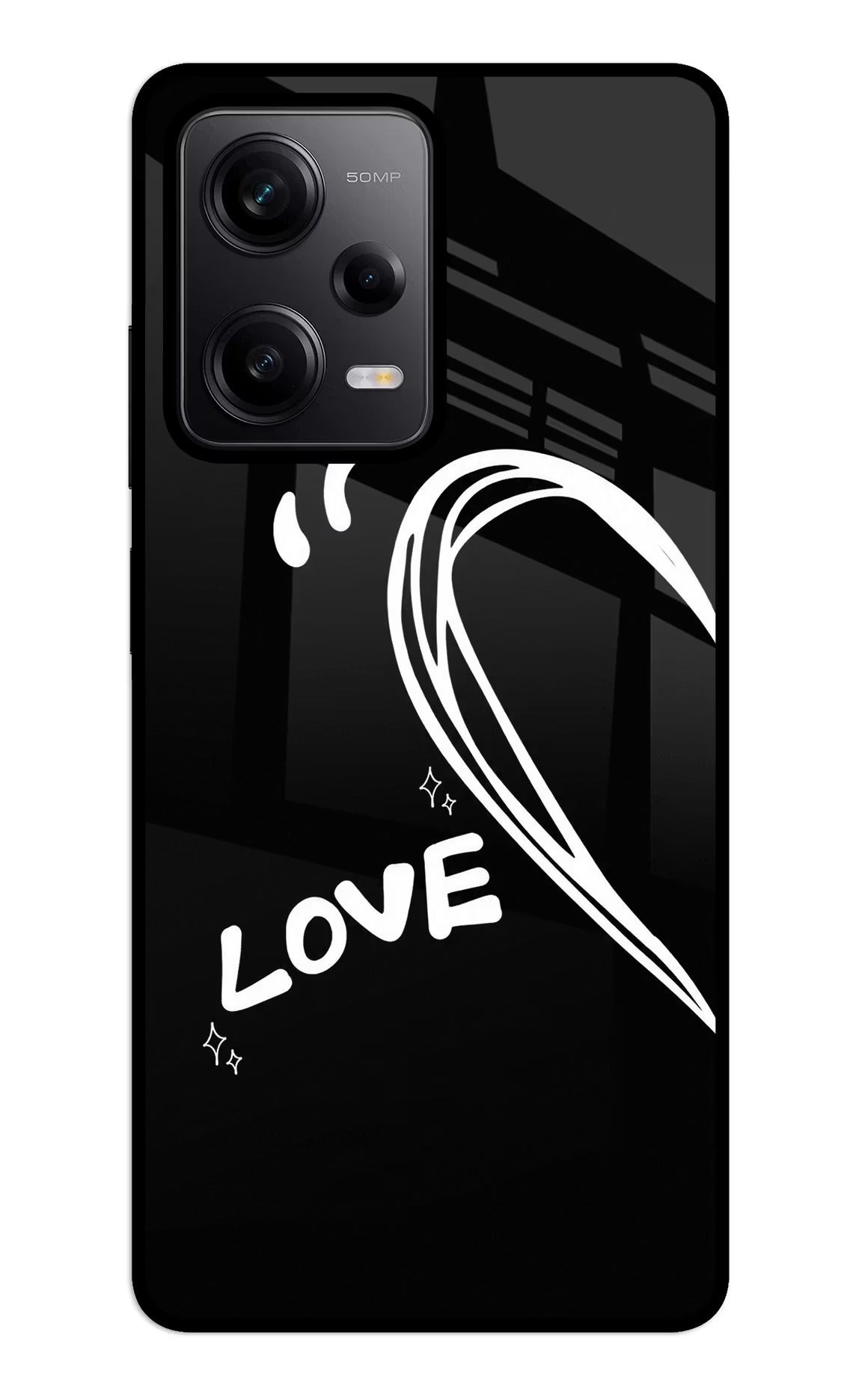 Love Line Redmi Note 12 5G Glass Case