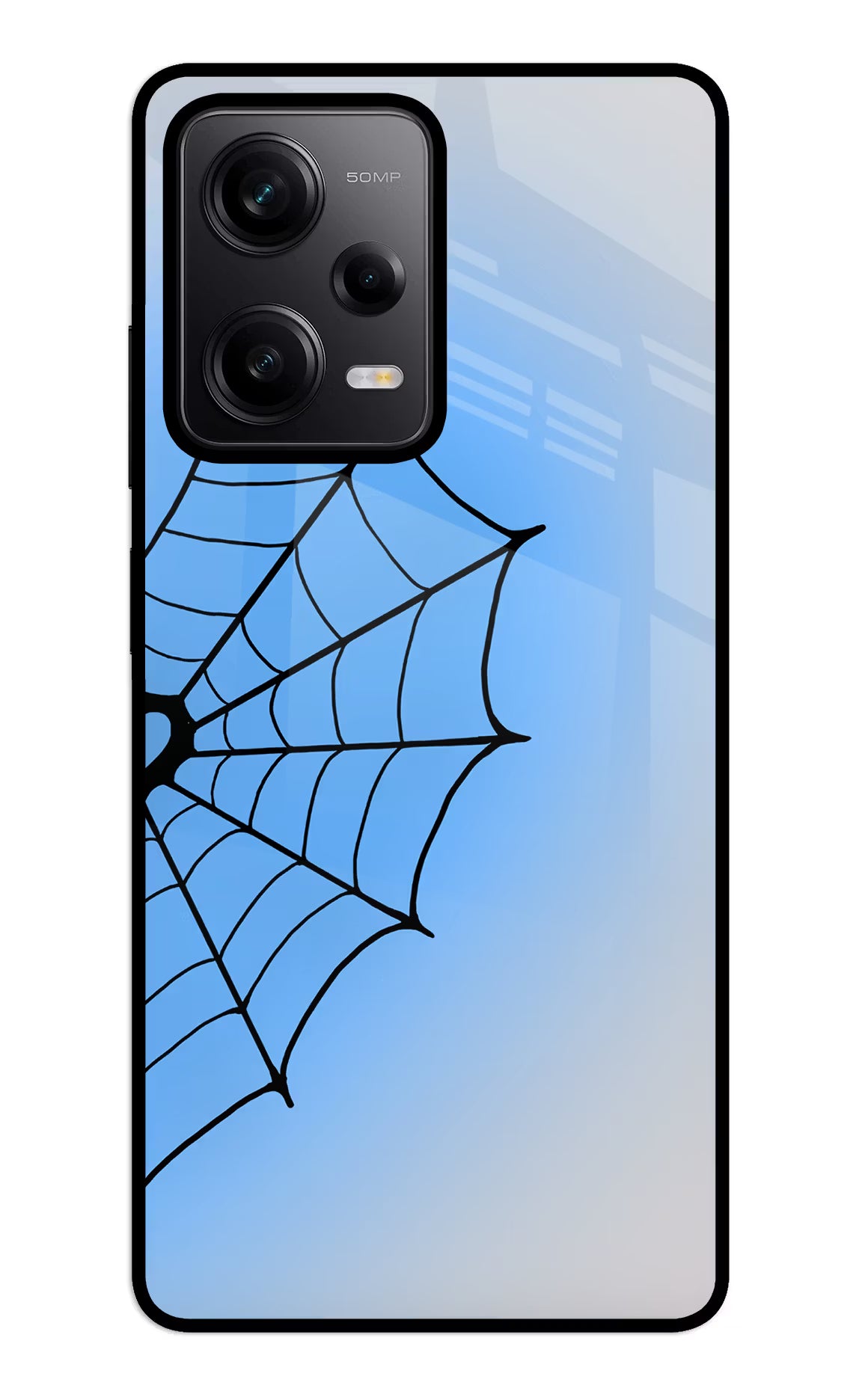 Blue Web Redmi Note 12 5G Glass Case