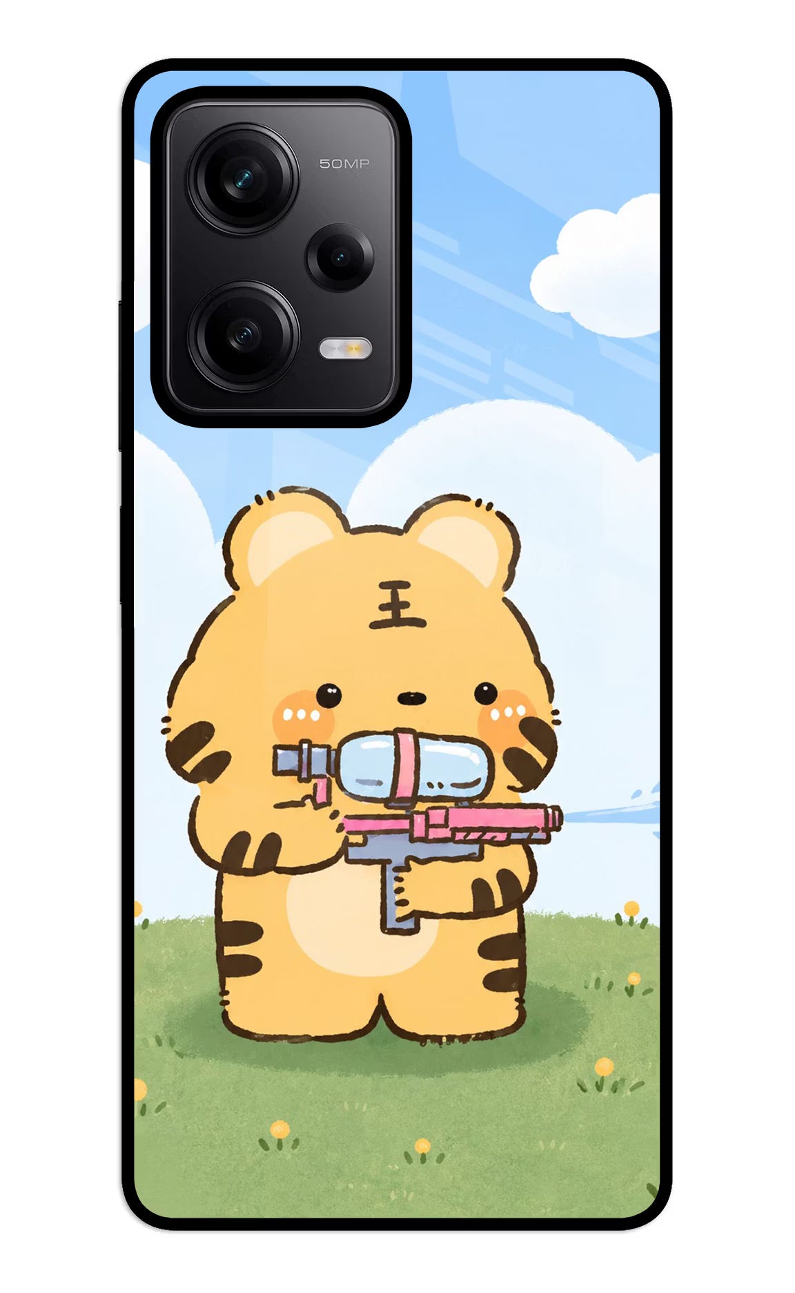 Tiger Treat Redmi Note 12 5G Glass Case