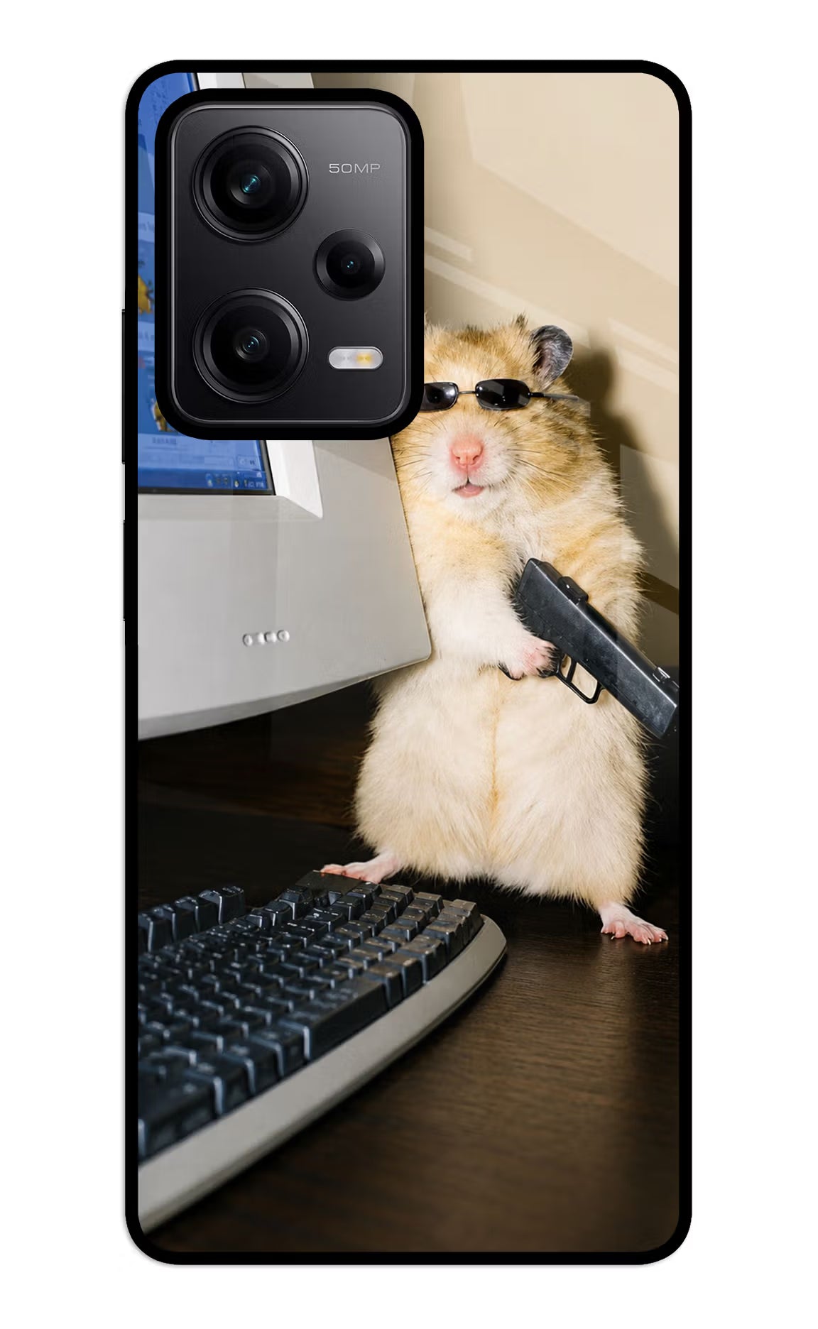 Hacker Hamster Redmi Note 12 5G Glass Case